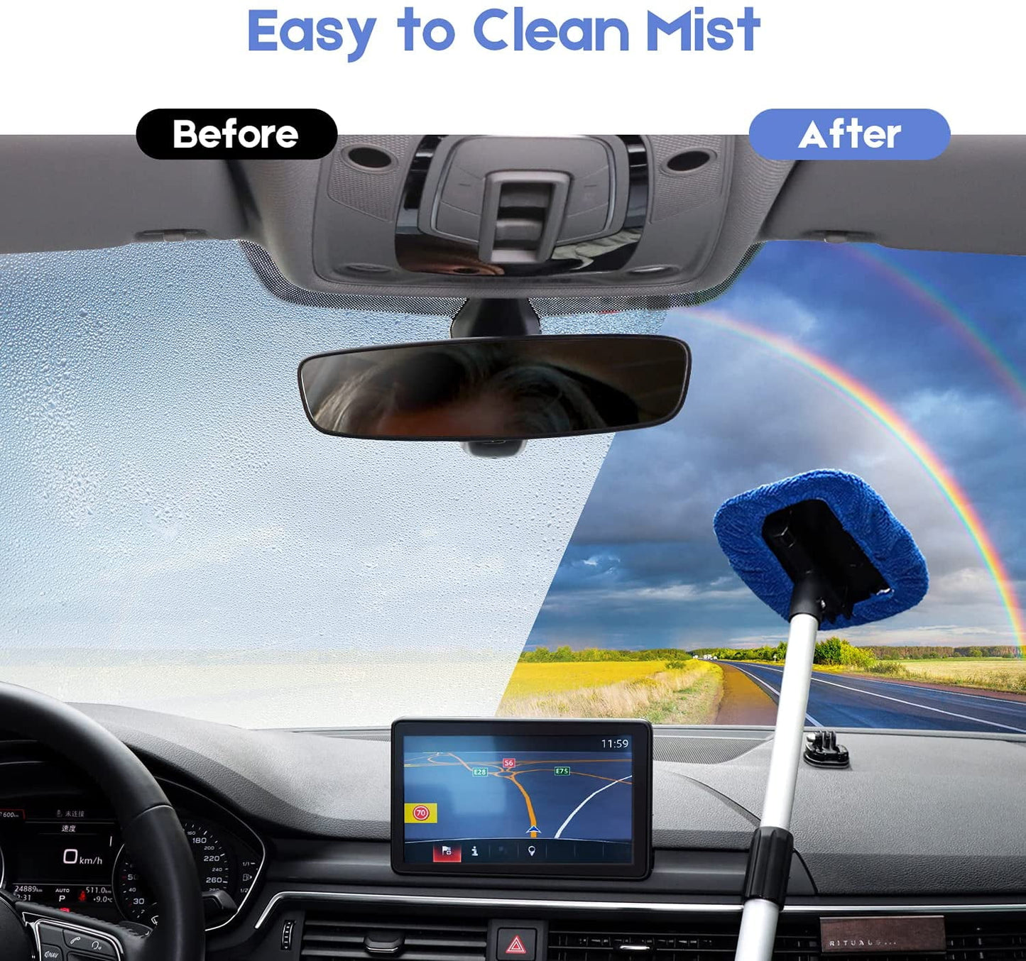 Microfiber Cleaning Cloths, Car Cleaning Supplies Microfiber Towels, Car Wash Kit, Automotive Cleaners Windshield Glass Cleaning Tool, Cleaner for Car Window, for Gifts