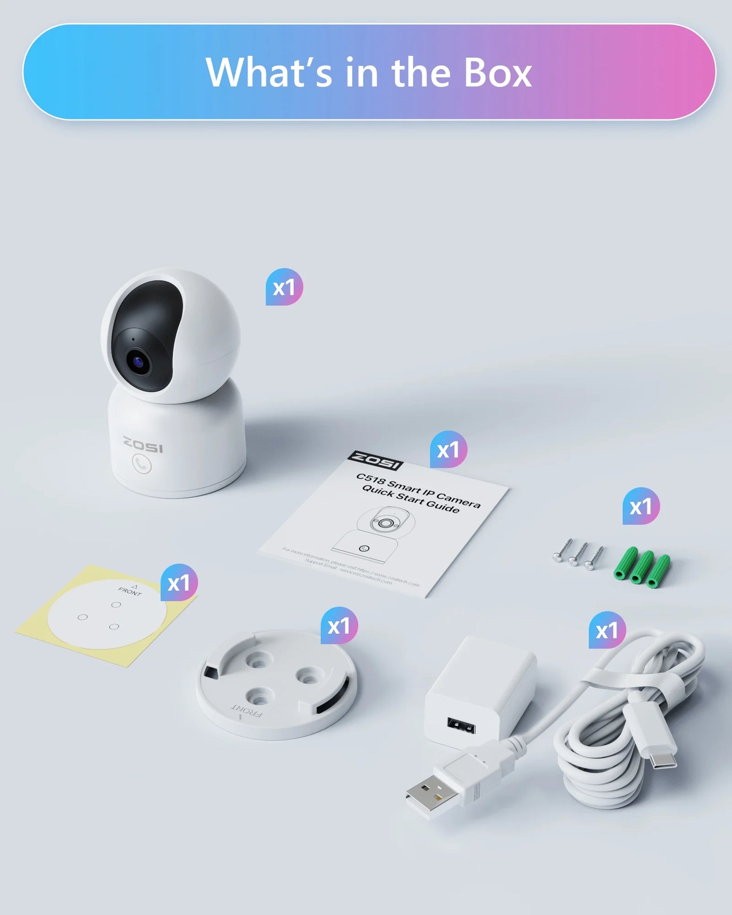 2K 5Ghz Wifi Security Camera, 4Pack Audio 360°View PTZ Camera with PIR Motion Sensor, Indoor/Outdoor IP Camera with Night Vision, Pet/Office/Baby Monitor