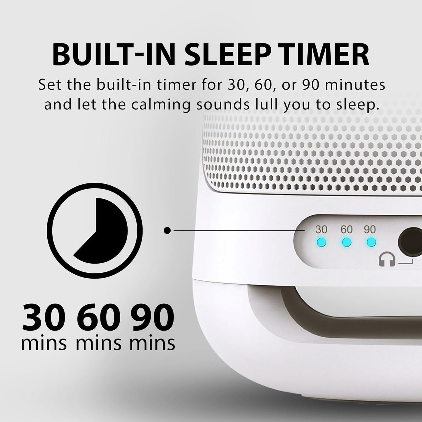 Dream - Sleep Sound Machine & White Noise Speaker with 28 Audio Tracks, Built-In Timer, Portable Build, and Built-In Night Light, Sleeping Speaker for Adults