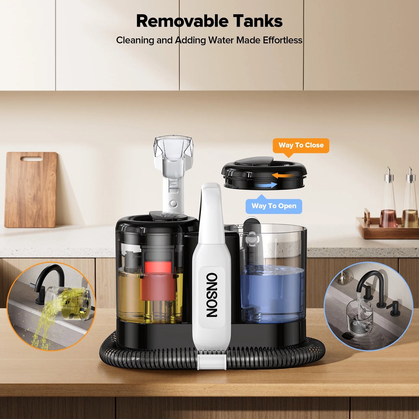 Portable Carpet Cleaner Machine, Upholstery Spot Vacuum Cleaner, White