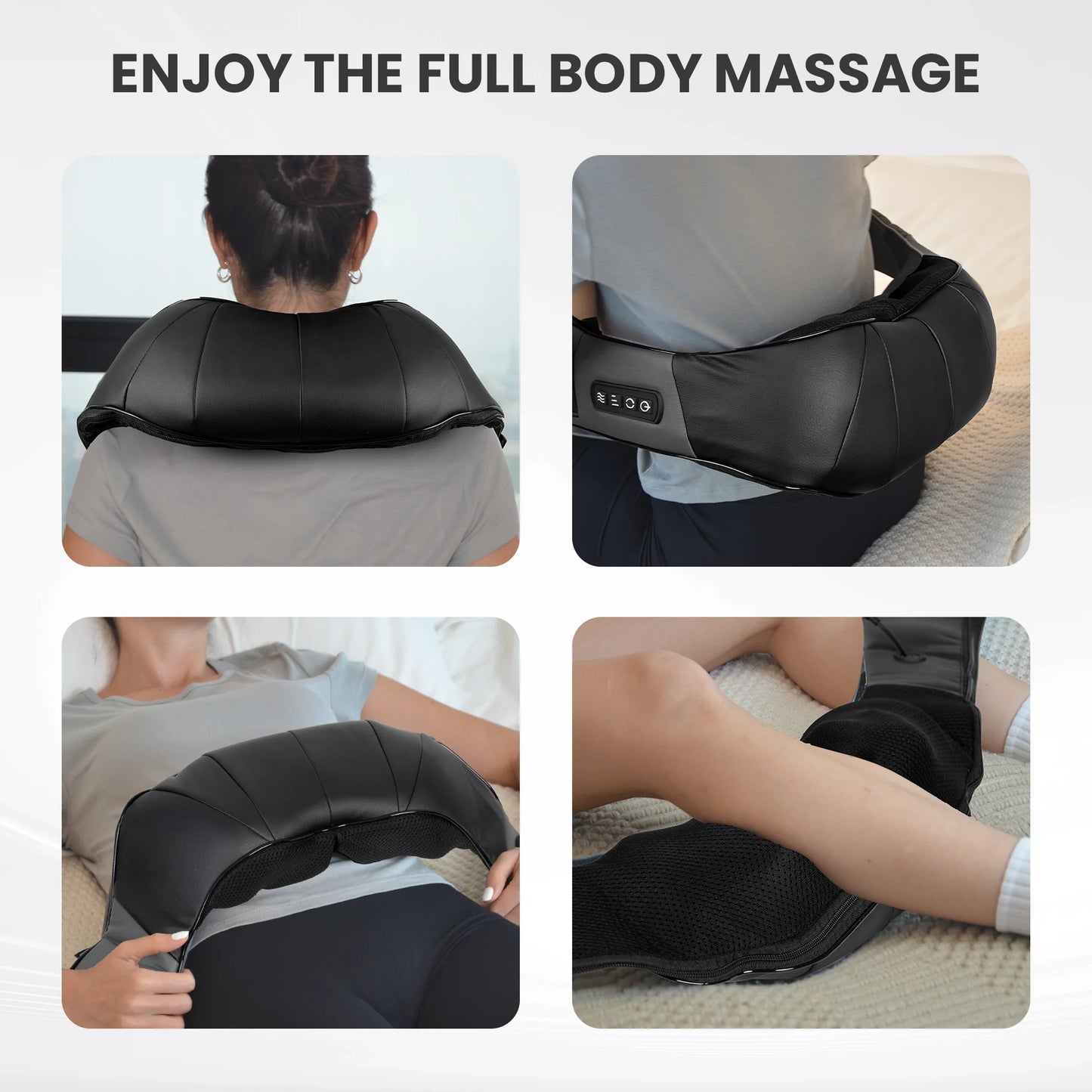 Cordless Neck Back Massager with Heat, 4D Shiatsu Shoulder Massager for Pain Relief, Gifts for Mom Dad