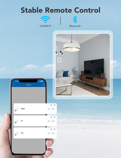 Smart Plug, Wifi Plugs Work with Alexa & Google Assistant, Smart Outlet with Timer & Group Controller, Wifi Outlet for Home, No Hub Required, ETL & FCC Certified, 2.4G Wifi Only, 4 Pack