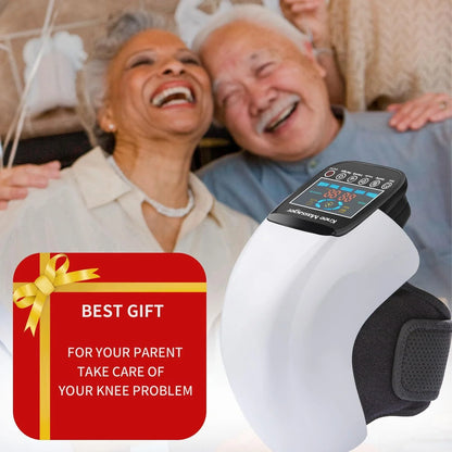 Knee Massager with Heat and Vibration, Cordless Smart Massager for Joint Support and Muscle Relaxation
