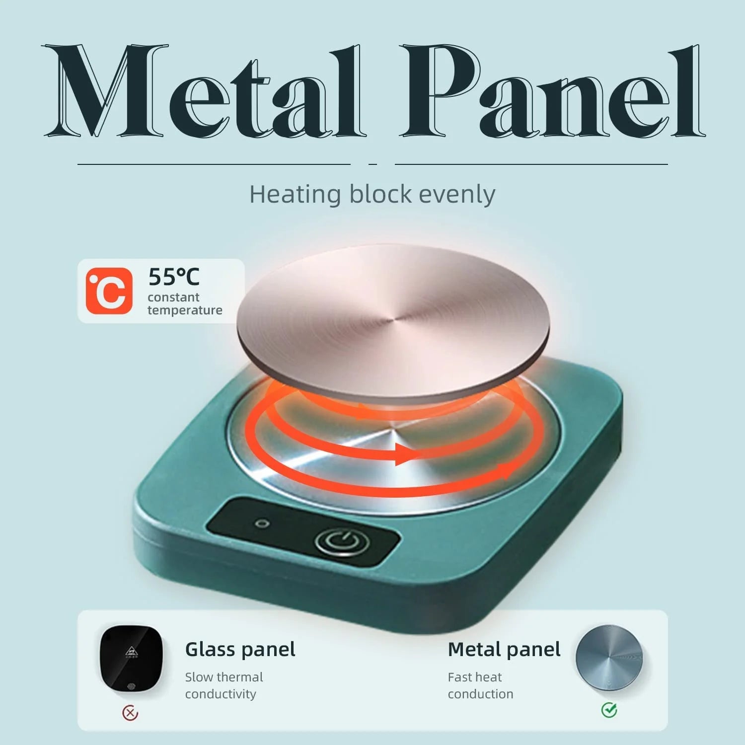 Green Beverage Warmers, Auto Shut off & Waterproof