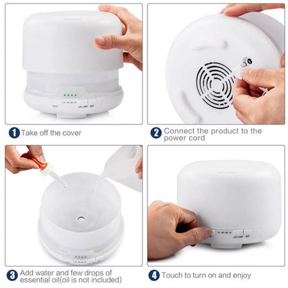 500Ml Essential Oil Diffuser with Remote Control , Aroma Diffuser Air Humidifier for Home