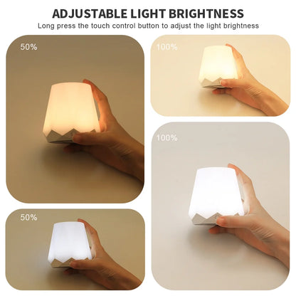 Night Lamp for Bedroom-Rechargeable, Dimmable Warm Light, with Touch Sensor, for Baby Sleep, Bedside Mini Table LED Lamps