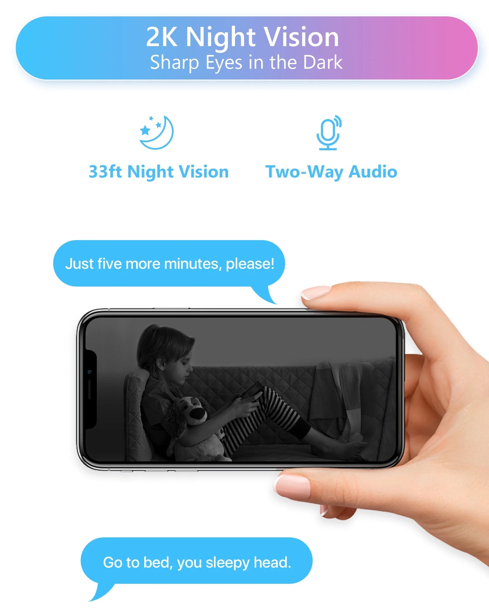 2K 5Ghz Wifi Security Camera, 4Pack Audio 360°View PTZ Camera with PIR Motion Sensor, Indoor/Outdoor IP Camera with Night Vision, Pet/Office/Baby Monitor