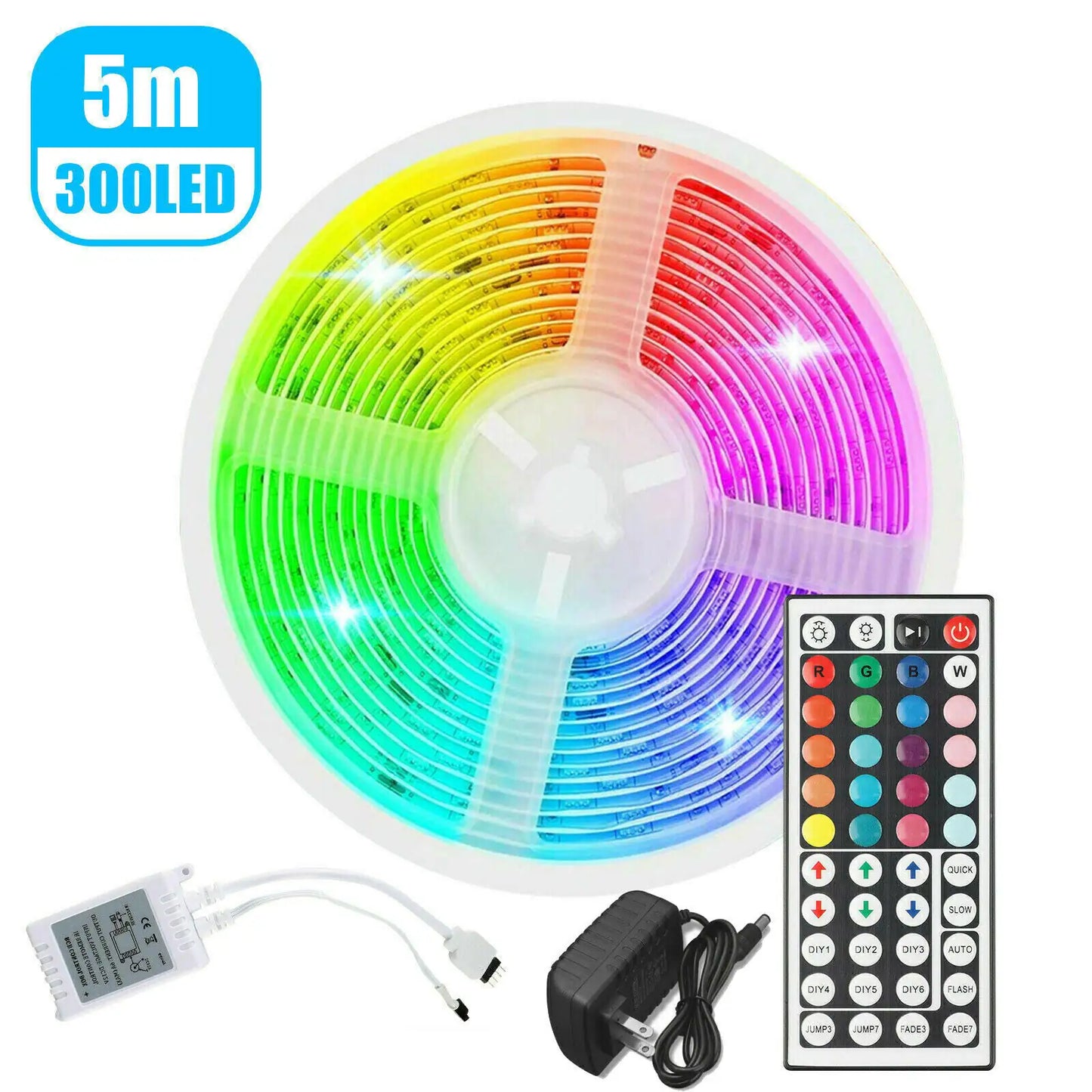 ChromaVibe 32ft Waterproof RGB LED Strip Light Kit – Color Changing Mood Lighting with 44-Key Remote & Memory Function