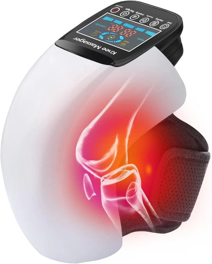 Knee Massager with Heat and Vibration, Cordless Smart Massager for Joint Support and Muscle Relaxation
