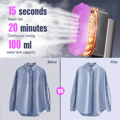Steamer for Clothes,  Portable Travel Steamer & Iron 2 in 1, 3 Adjustable Steam Levels