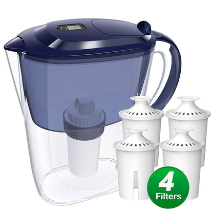 Simpure Water Filter Pitcher Bpa-Free, Reduce TDS 10 Cup 3.5L 1 Pitcher 4 Filter
