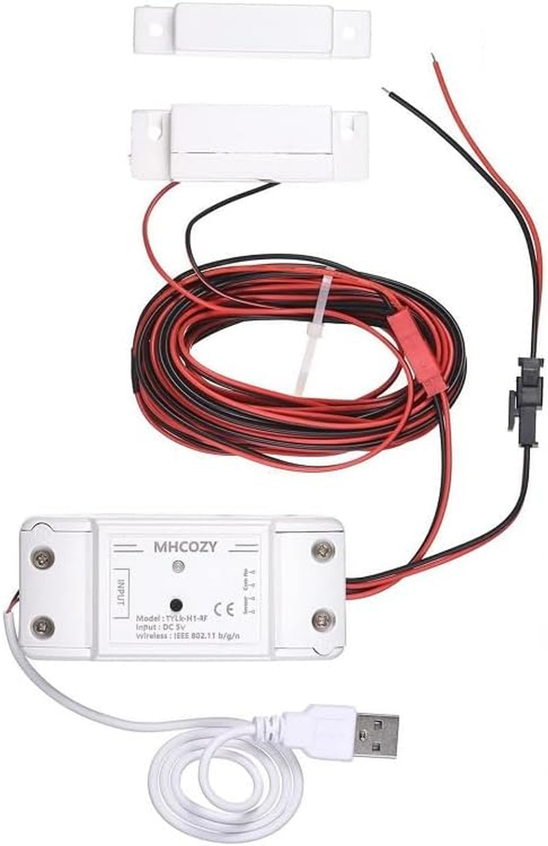 5V Wifi Smar Garage Door Opener Remote Controller,Monitor Garage Open Close Status by Phone Tuya App Anywhere,Compatible with Alexa Google Home