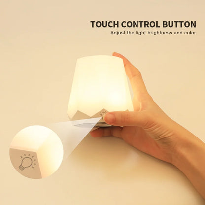 Night Lamp for Bedroom-Rechargeable, Dimmable Warm Light, with Touch Sensor, for Baby Sleep, Bedside Mini Table LED Lamps
