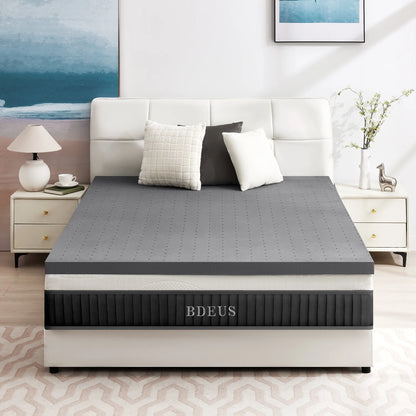 2 Inch Mattress Topper, Cooling Gel Memory Foam Mattress Topper, Bed Topper, Soft, Full Size