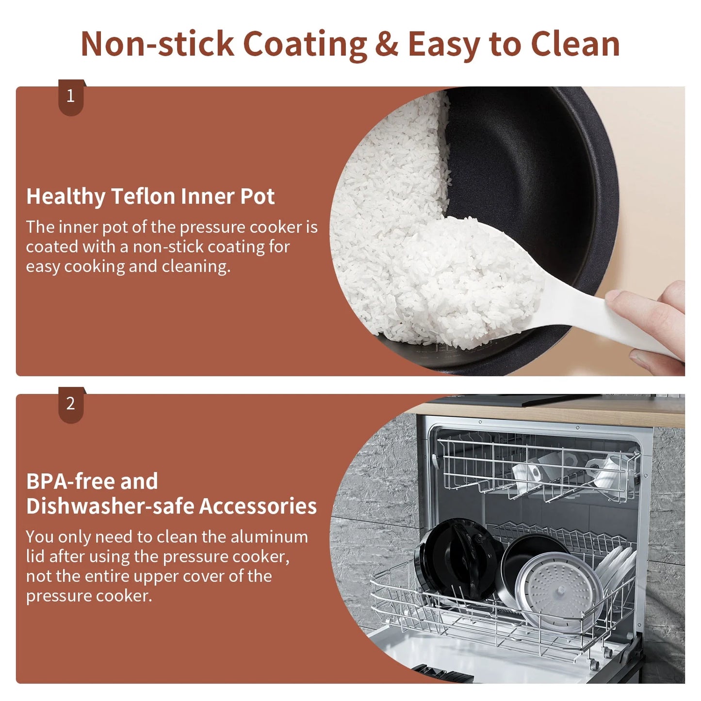 9-In-1 Electric Pressure Cooker 6 Quart, 14 Presets Instant Multi-Function Cooker, Non-Stick Pot, Cake Maker, Pudding Maker, 2PCS