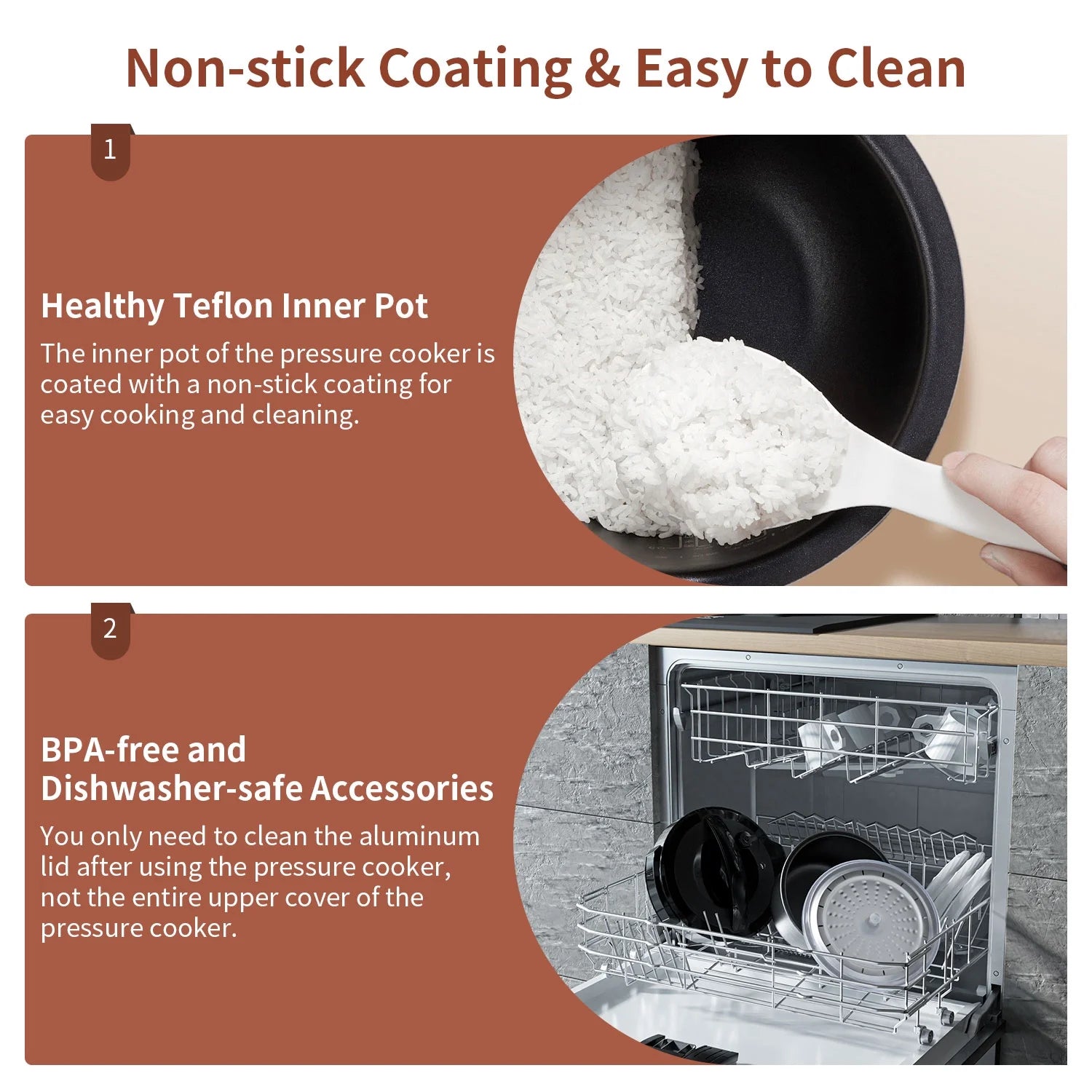 9-In-1 Electric Pressure Cooker 6 Quart, 14 Presets Instant Multi-Function Cooker, Non-Stick Pot, Cake Maker, Pudding Maker, 2PCS