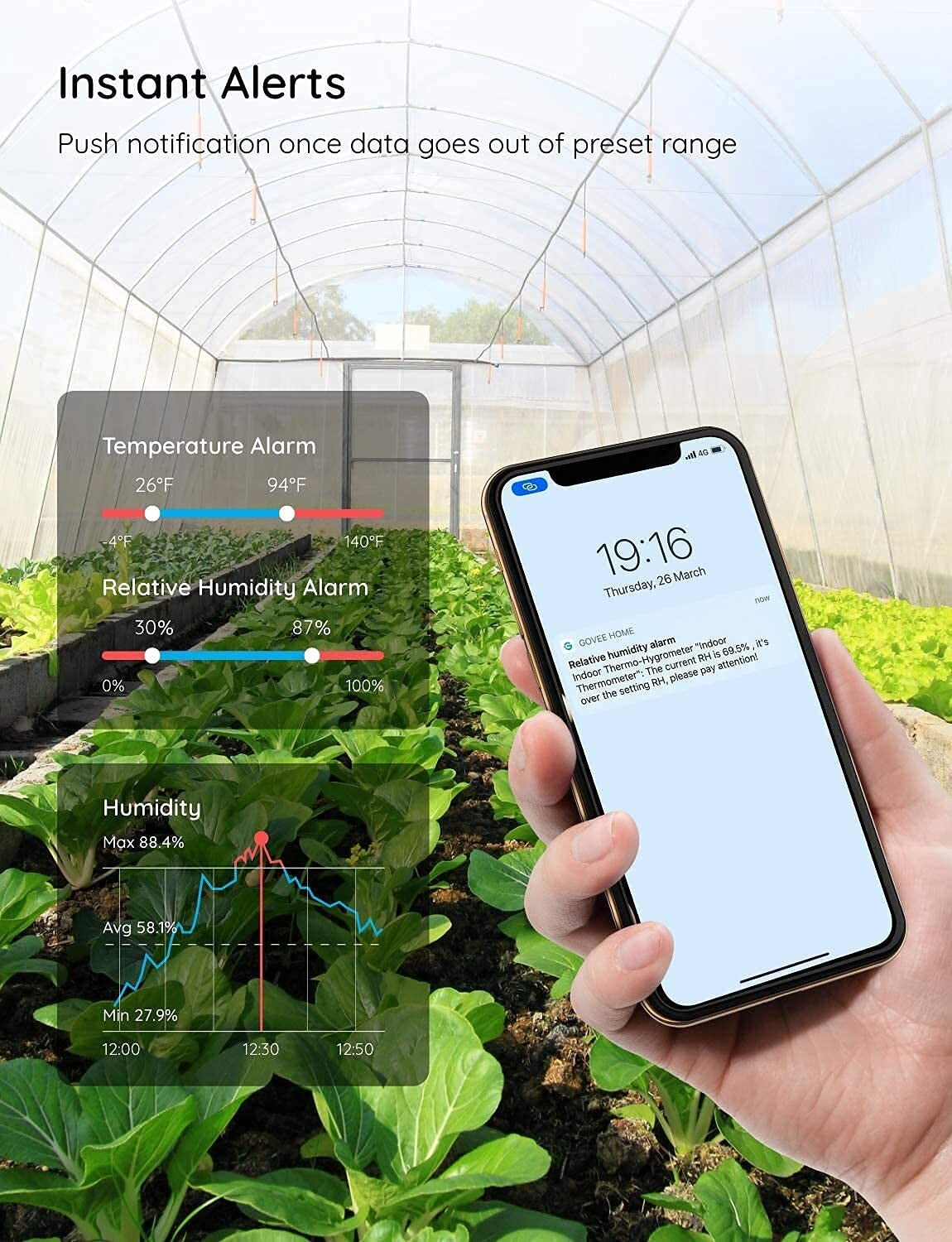 Govee Thermometer Hygrometer, Accurate Indoor Temperature Humidity Sensor