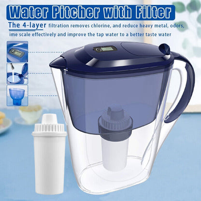 Simpure Water Filter Pitcher Bpa-Free, Reduce TDS 10 Cup 3.5L 1 Pitcher 4 Filter