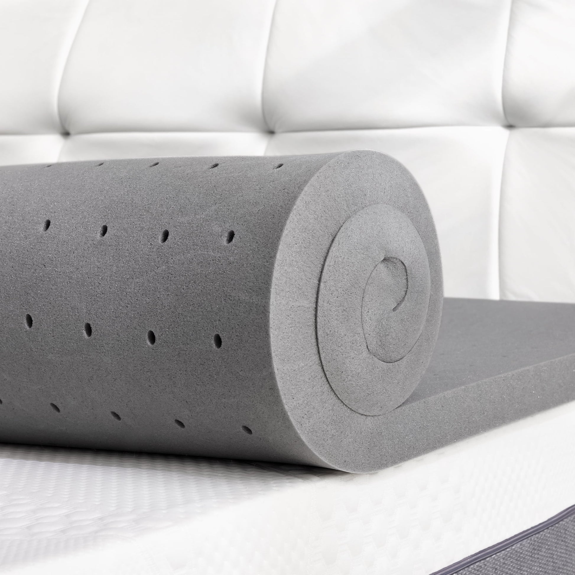 2 Inch Mattress Topper, Cooling Gel Memory Foam Mattress Topper, Bed Topper, Soft, Full Size