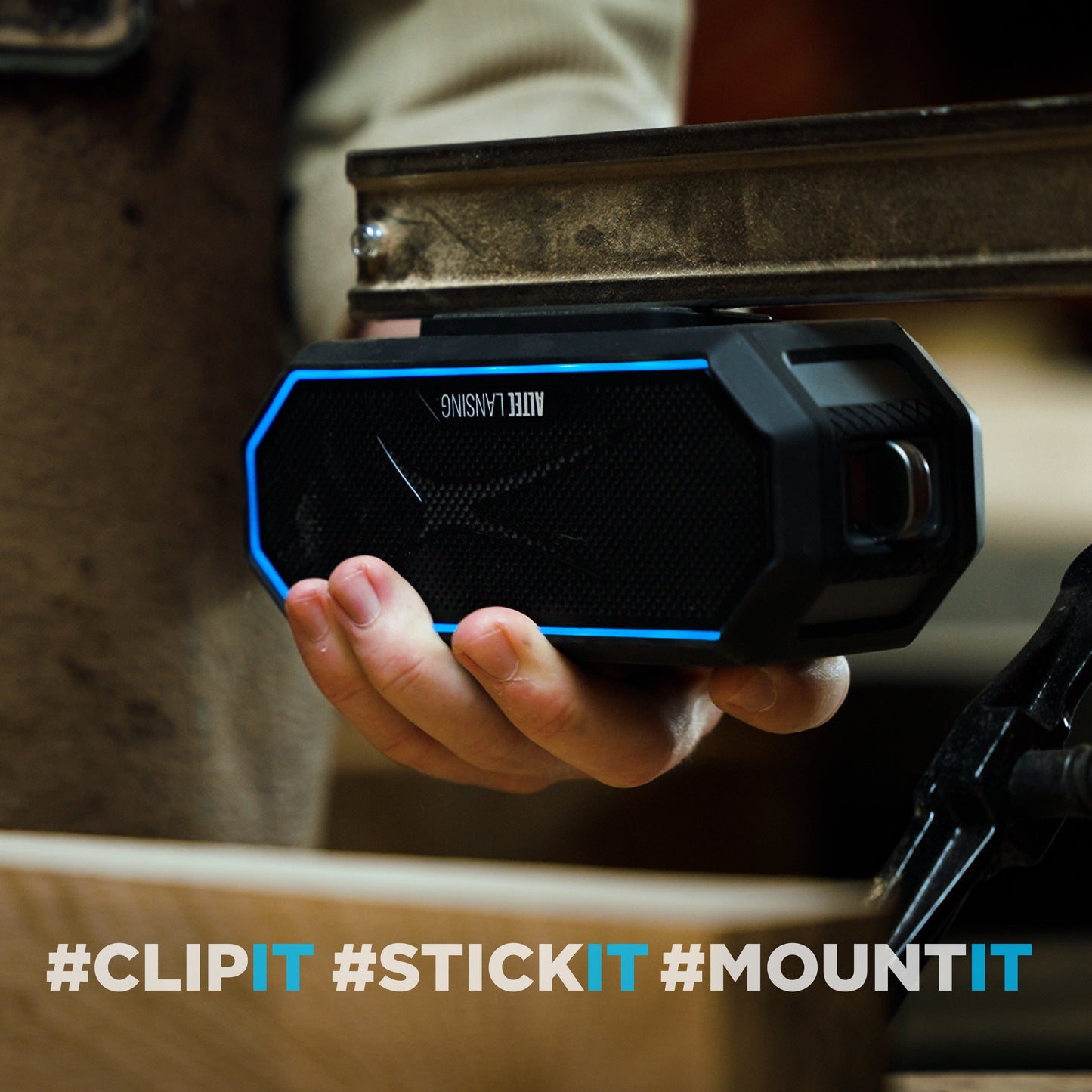 Hydra Jolt 2.0 Everything Proof Wireless Magnetic Portable Bluetooth Speaker, Black