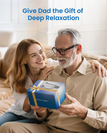 Eye Massager with Heat & Vibration – 5 Massage Modes, Bluetooth Music, Adjustable Headband, USB Rechargeable - Black