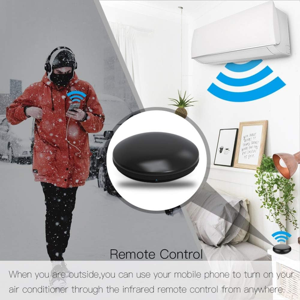 2 Pack Smart IR Remote Control,All in One Wifi IR Blaster Control, Universal Infrared Remote Control for TV DVD Air Conditioner STB Etc,Compatible with Alexa, Google Assistant No Hub