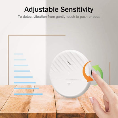 Window Vibration Alarm,6Pack 125Db Loud Ultra-Slim Anti-Theft Alarm for Door and Window Glass Break Sensor Alert with Adjustable Sensitivity (6, White)