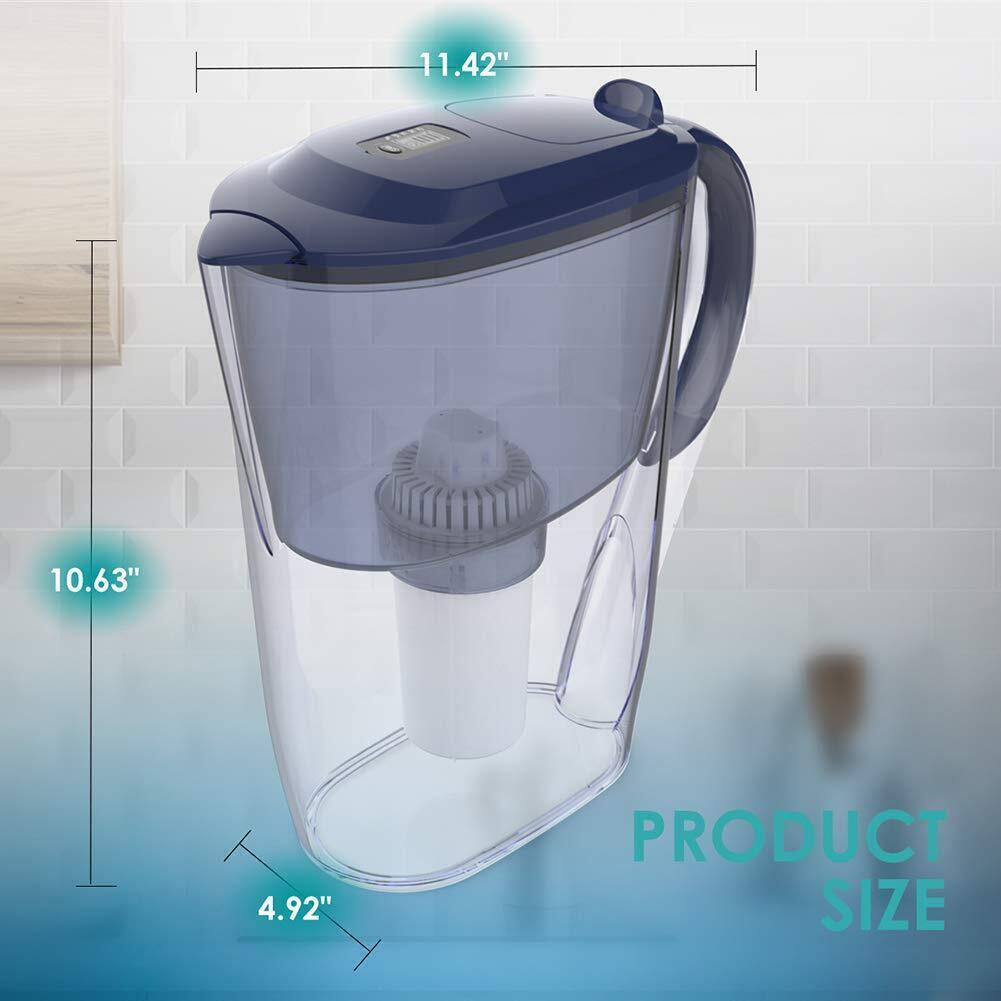 Simpure Water Filter Pitcher Bpa-Free, Reduce TDS 10 Cup 3.5L 1 Pitcher 4 Filter