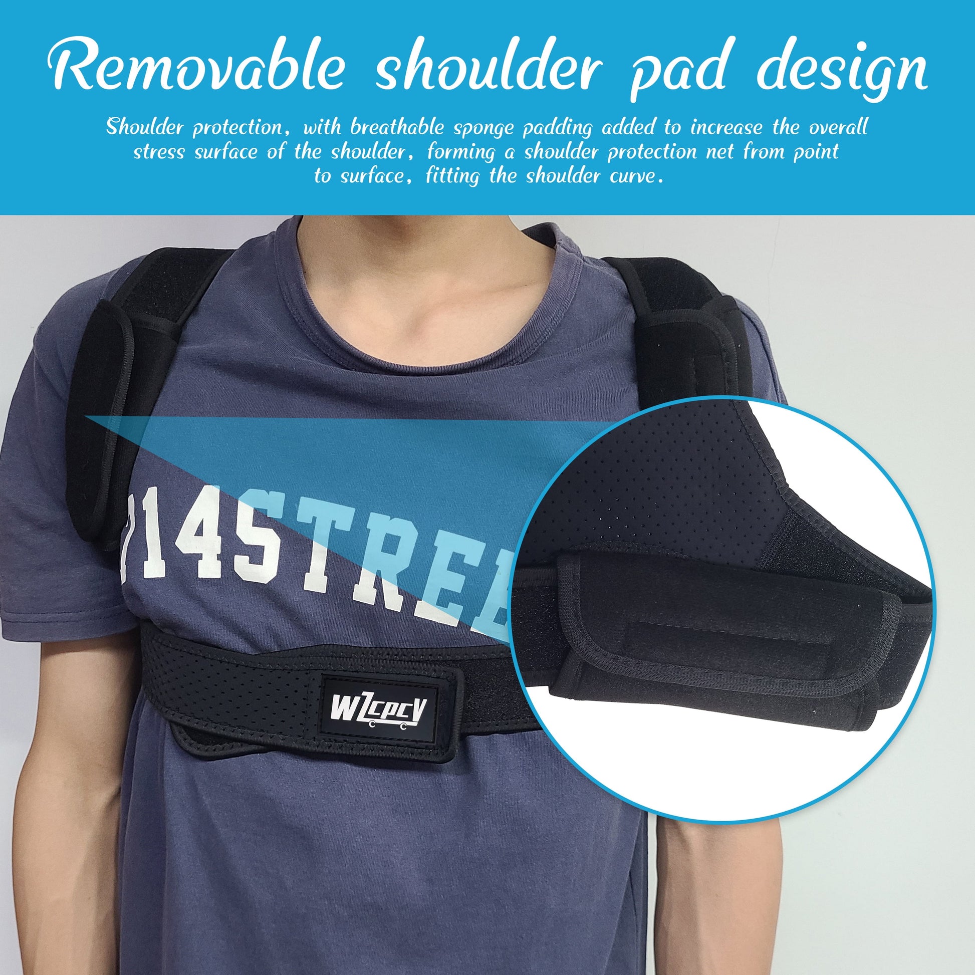 Posture Corrector Brace for Women Men,Back Brace for Posture for Women and Men with Adjustable Shoulder Braces and Cushion Pads,Corrects Hunching&Bad Posture&Shoulder Neck Pain