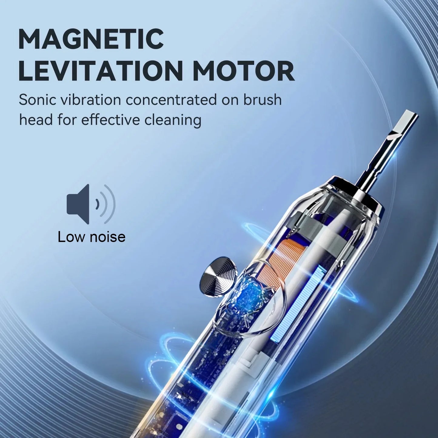 Sonic Electric Toothbrush for Adults and Kids with Travel Case and 6 Brush Heads, 5 Modes 40000 VPM Rechargeable Power Toothbrush with Wireless Charger, IPX7 Waterproof 60-Day Battery Life, Black