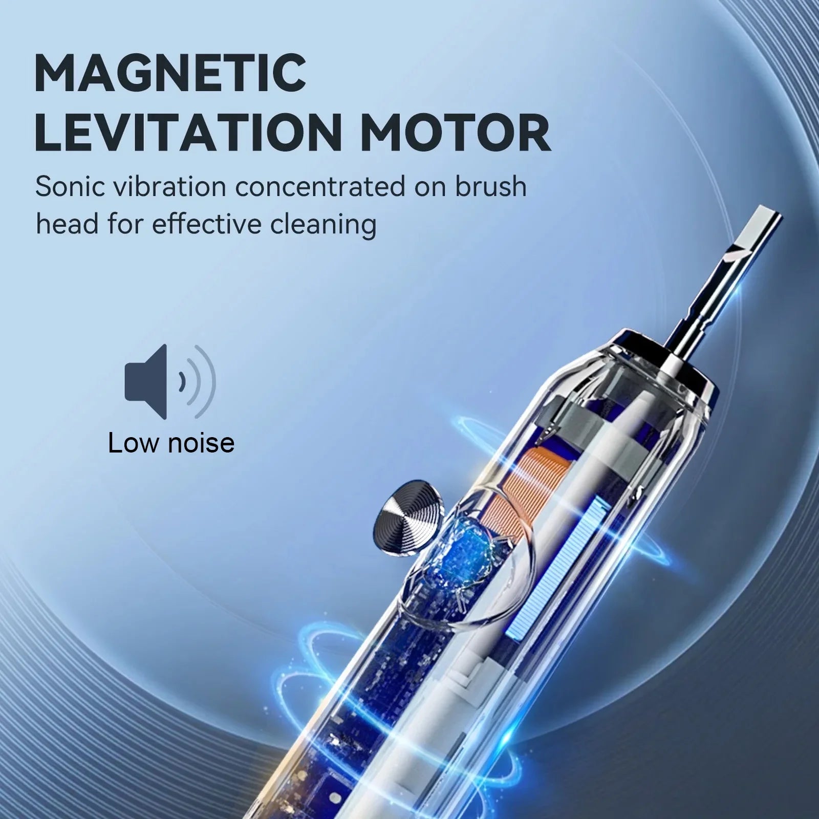 Sonic Electric Toothbrush for Adults and Kids with Travel Case and 6 Brush Heads, 5 Modes 40000 VPM Rechargeable Power Toothbrush with Wireless Charger, IPX7 Waterproof 60-Day Battery Life, Black