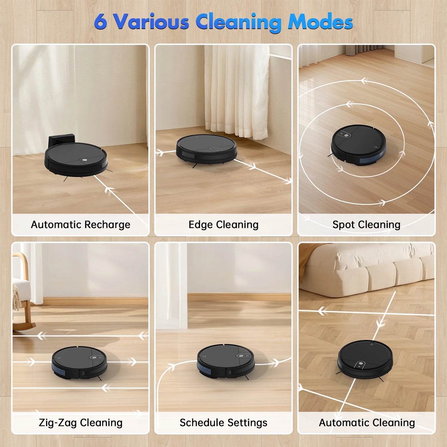 Robot Vacuum Cleaner 2 in 1 Vacuum and Mop Combo 3500Pa, with Alexa/ Wifi Control