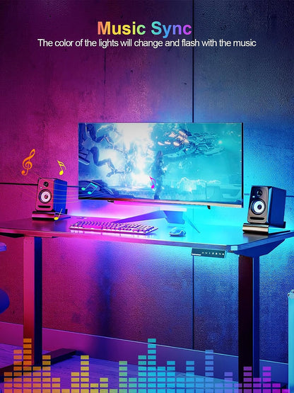 Monitor down Light Bar, RGB Screen Desk Light PC, Dimmable LED Dynamic Rainbow E