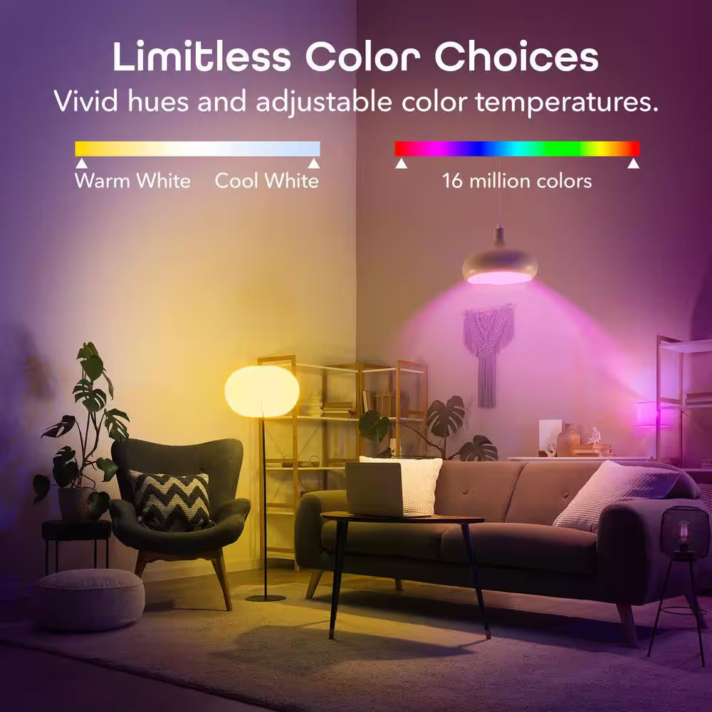 60-Watt Equivalent Prisma plus 800 A19 Dimmable and Tunable White LED Light Bulb Multicolor Wi-Fi Smart 2000-6500K