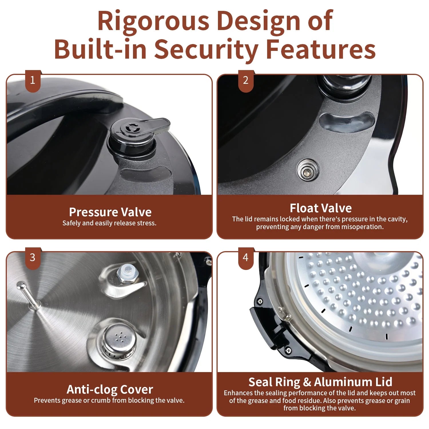 9-In-1 Electric Pressure Cooker 6 Quart, 14 Presets Instant Multi-Function Cooker, Non-Stick Pot, Cake Maker, Pudding Maker, 2PCS