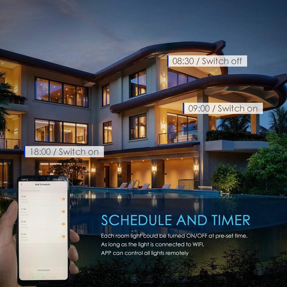 Alexa Ceiling Light Smart, Wifi, Compatible with Google, 15.8 Inch Modern Dimmable Flush Mount LED Light Fixture for Living Room Office Kitchen, 28W RGBW