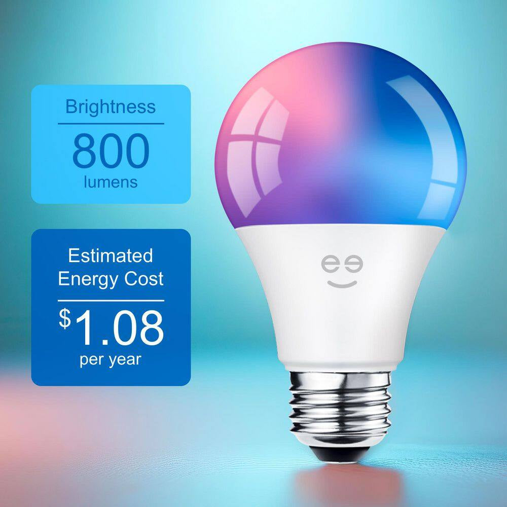 60-Watt Equivalent Prisma plus 800 A19 Dimmable and Tunable White LED Light Bulb Multicolor Wi-Fi Smart 2000-6500K