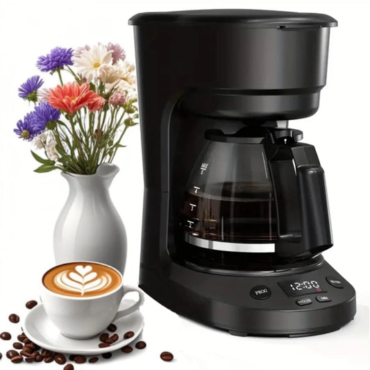 Programmable Coffee Maker with 5-Cup（Prog），Auto-Brew Timer, Keep Warm Function