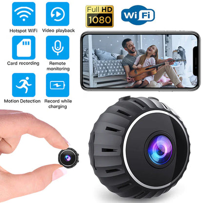 GuardianEye Mini Magnetic WiFi Nanny Cam – 1080P HD Wireless Security Camera with Night Vision & Motion Alerts - NexaHome