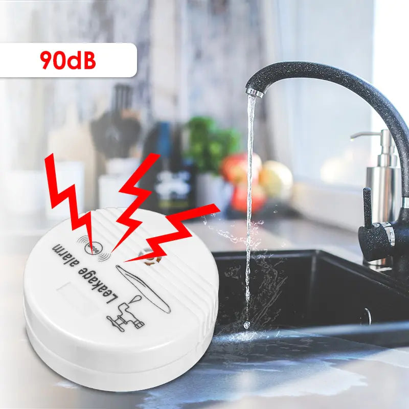 Water Leak Detector with 85dB Alarm – Automatic Flood Sensor for Washing Machine, Water Heater & Sink Drain Monitoring - NexaHome