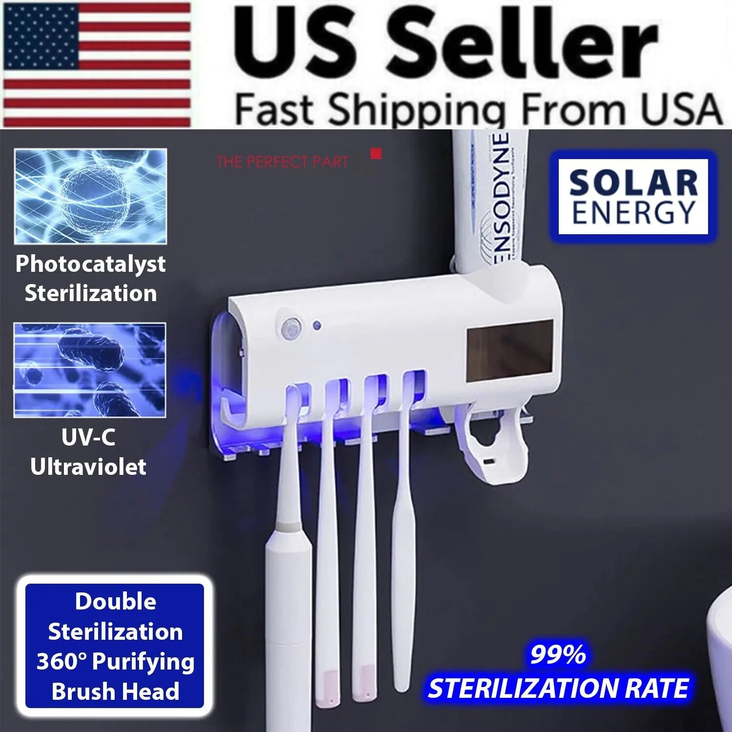 UV-C Toothbrush Sanitizer Station 