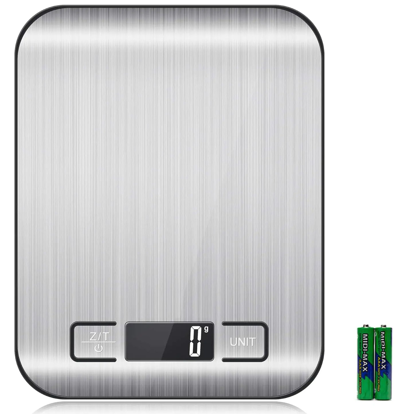 PrecisionPro™ Digital Food Scale – 11lb Stainless Steel Kitchen Scale with 1g Accuracy, 5 Units & Tare Function for Baking, Meal Prep & Macros Tracking - NexaHome