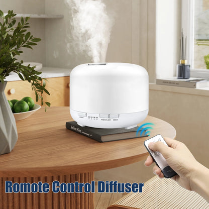 500Ml Essential Oil Diffuser with Remote Control , Aroma Diffuser Air Humidifier for Home
