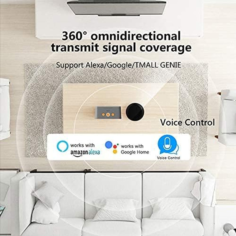 2 Pack Smart IR Remote Control,All in One Wifi IR Blaster Control, Universal Infrared Remote Control for TV DVD Air Conditioner STB Etc,Compatible with Alexa, Google Assistant No Hub