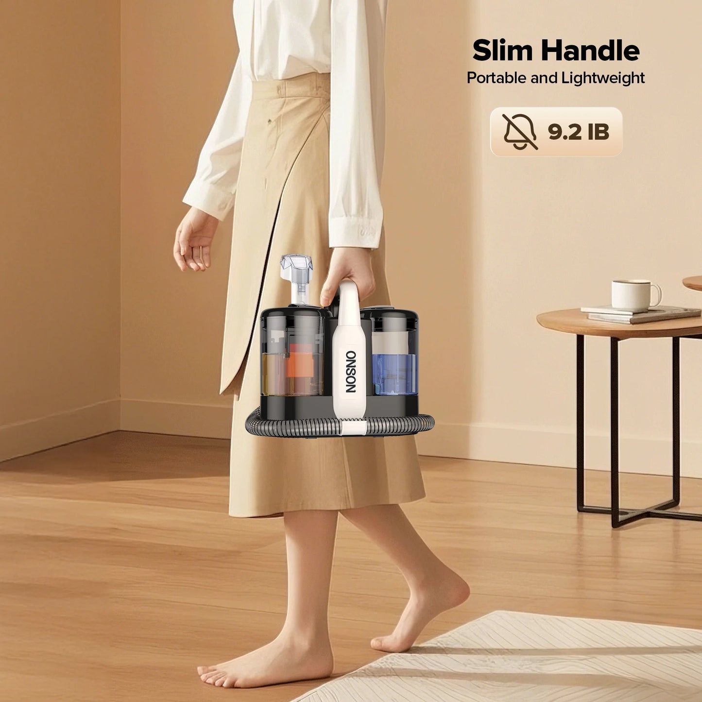 Portable Carpet Cleaner Machine, Upholstery Spot Vacuum Cleaner, White