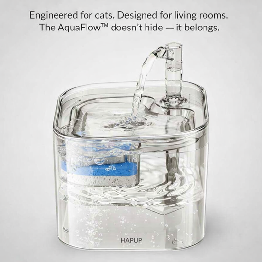 AquaFlow™ 2.2L Ultra-Quiet Cat Water Fountain – Smart Auto-Filter Pet Drinking Fountain with Dual Flow Modes, BPA-Free & 5-Stage Filtration for Cats & Small Dogs