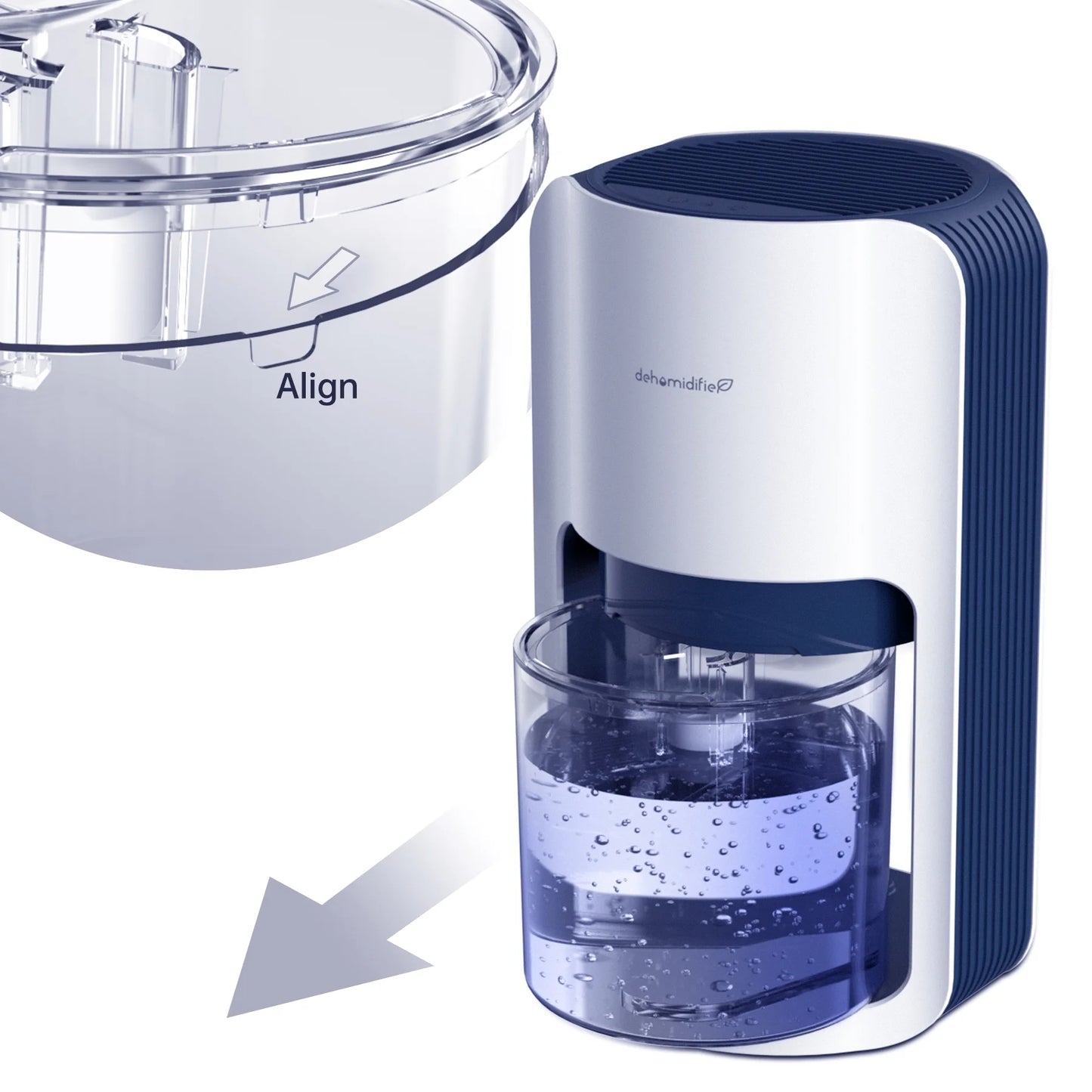 1200ML Portable Quiet Dehumidifier (480 Sq Ft) Automatic Defrosting Dehumidifier for Bedroom