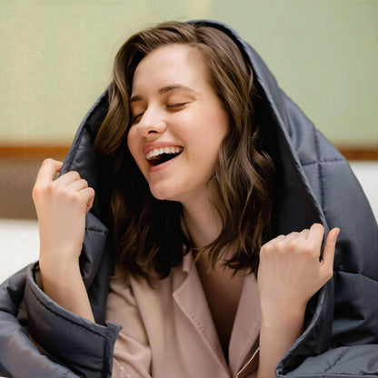 Weighted Blanket for Adults,(48"X72",10Lbs Grey) Full Size Soft Cooling Heavy Blanket for Sleeping, Breathable Blanket with Glass Beads Perfect for 80-120 Lbs,All Season,Machine Washable