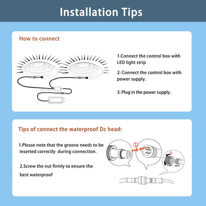 100Ft Outdoor LED Strip Lights Waterproof IP67,RGB Led Light Strips with Remote Control and Music Sync Mains Powered for outside Garden House Pool Roof Lawn Decor