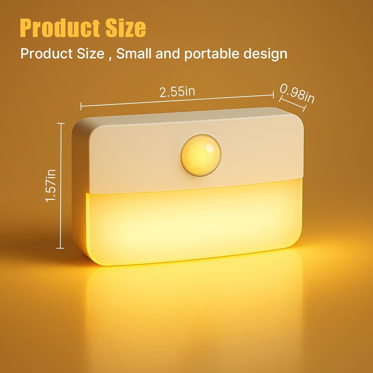 8 Pack Motion Sensor Stair Light for Indoor, Battery Operated Closet Lights, Wir